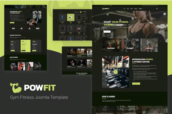 PowFit – 健身房健身 Joomla 模板