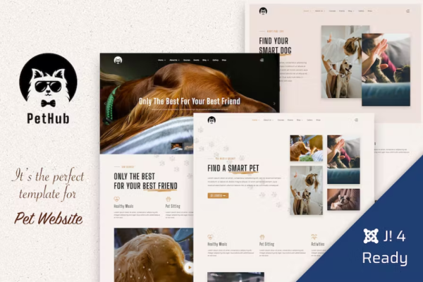 PetHub，宠物护理和兽医 Joomla 4 模板