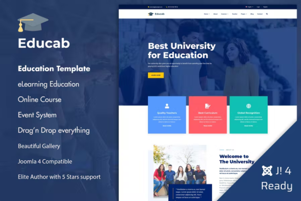 Educab – 大学教育 Joomla 4 模板