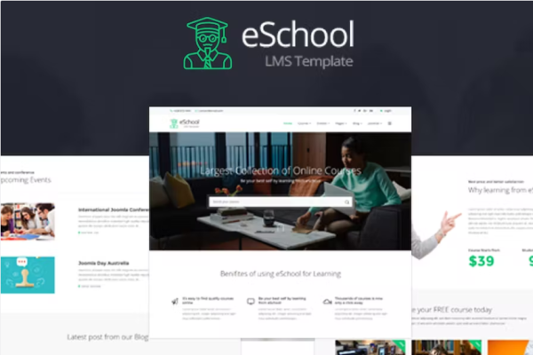 eSchool – 教育和 Joomla LMS 模板