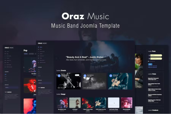 Oraz – 音乐乐队 Joomla 模板