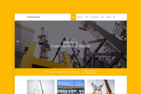 Konstrukt – 建筑 Joomla 模板