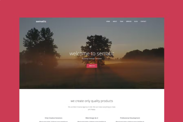 Sematic – 一页 Joomla 模板