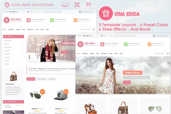 Vina Erida – 多用途 Joomla 3.x 模板