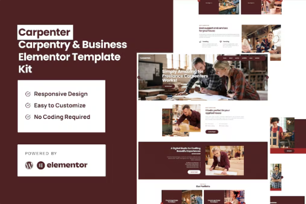 Carpenter – Business Elementor Pro 模板套件