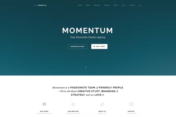 Momentum – 简单的创意 OnePage Joomla 模板