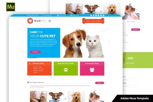 Rukpet – 宠物护理服务模板