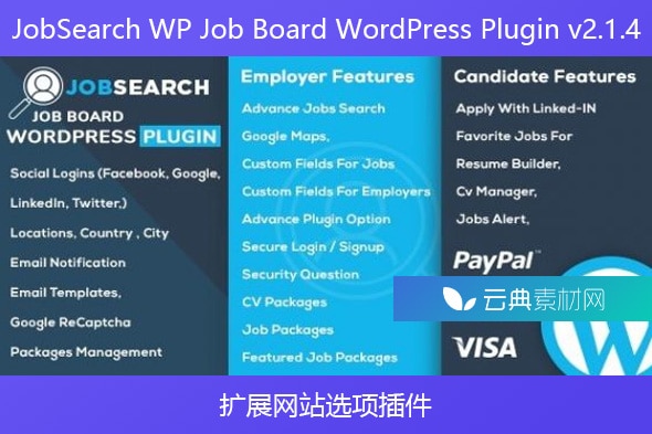 JobSearch WP Job Board WordPress Plugin v2.1.4 – 扩展网站选项插件