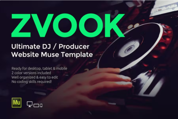 Zvook – DJ / 制作人网站 Muse 模板