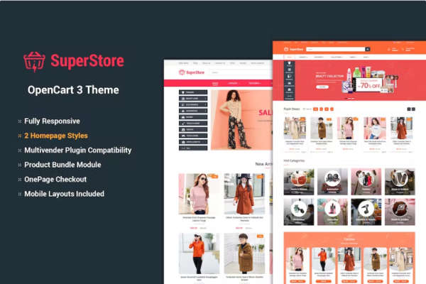 SuperStore – 响应式 OpenCart 3 主题