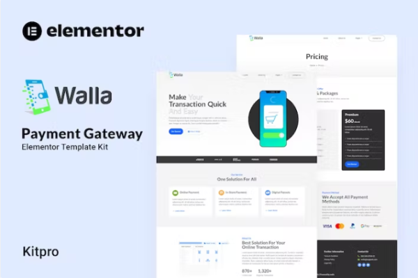Walla – 支付网关 Elementor 模板工具包