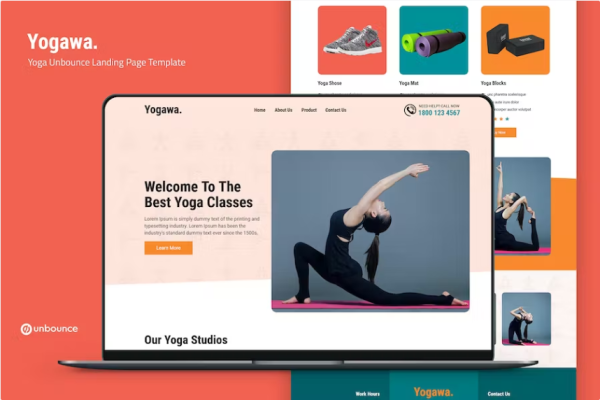 Yogawa — Yoga Unbounce 登陆页面模板