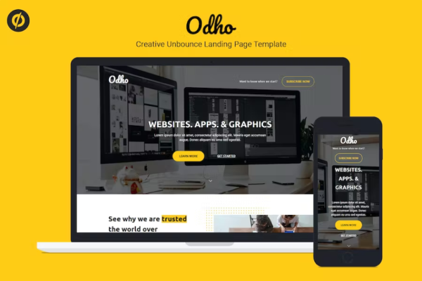 Odho — 响应式退弹登陆页面模板