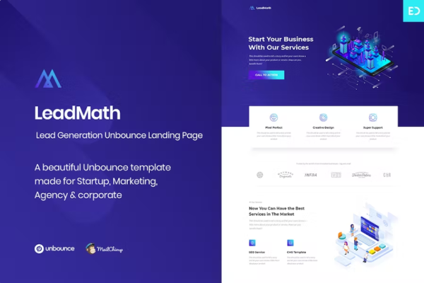 LeadMath-潜在客户生成未绑定登录页