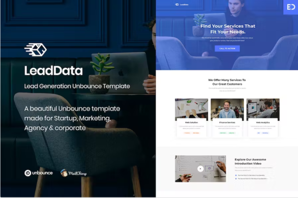 LeadData-潜在客户生成未绑定登录页