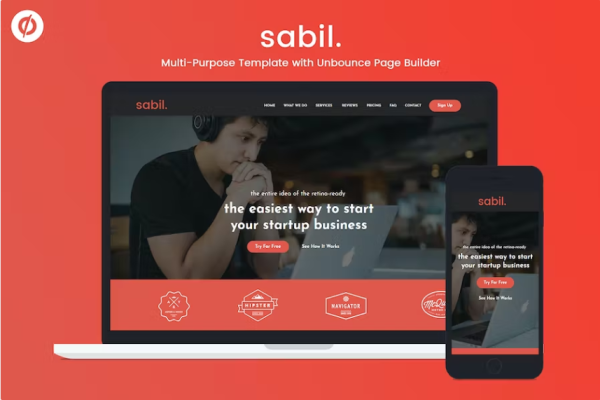 Sabil- MultiPurpose Unbounce 登陆页面模板