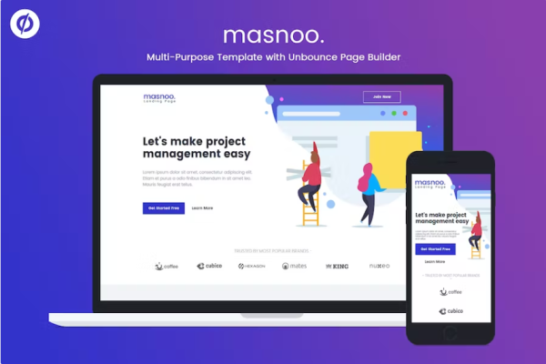 Masnoo – 多功能退弹登陆页面