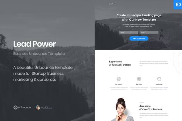 LeadPower – Unbounce 登陆页面模板