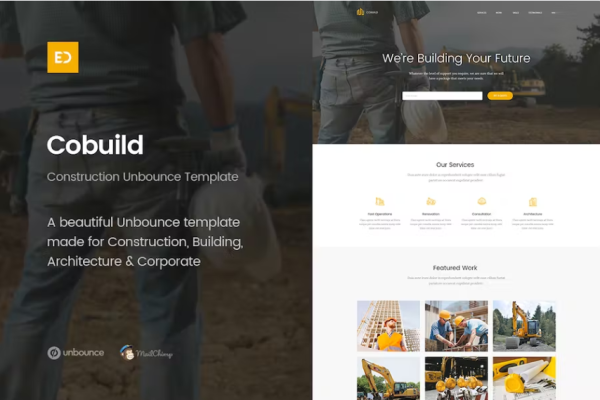 Cobuild – Unbounce Construction 登陆页面