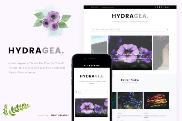 Hydragea – 响应式 Tumblr 主题