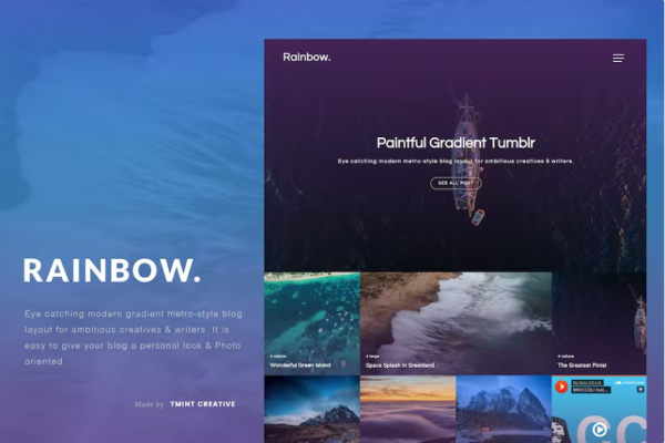 Rainbow – Gradient Grid Tumblr 主题