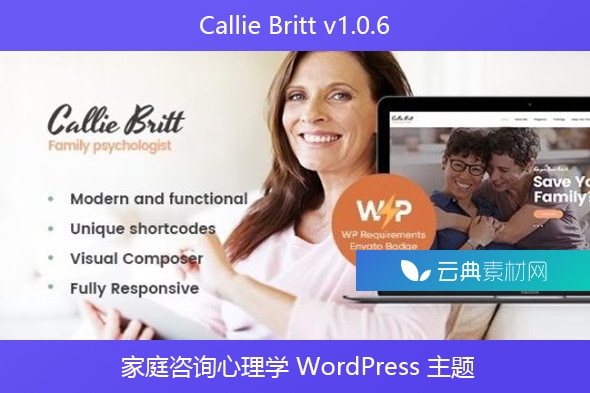 Callie Britt v1.0.6 – 家庭咨询心理学 WordPress 主题