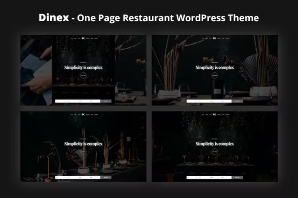 Dinex – 一页餐厅 WordPress 主题