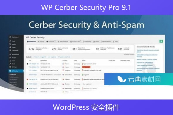 WP Cerber Security Pro 9.1 – WordPress 安全插件