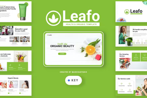 Leafo – 健康与有机主题演讲模板