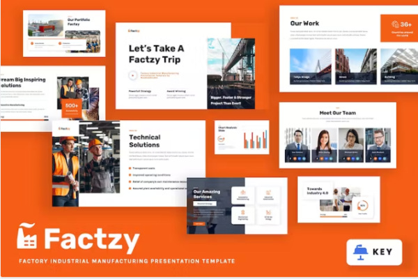 Factzy – 工厂工业主题演讲模板