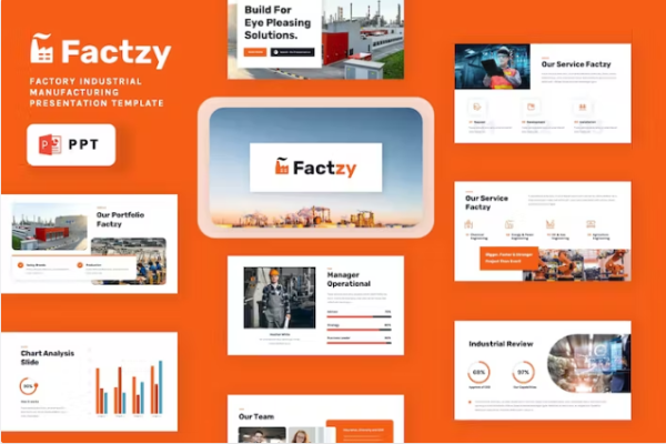 Factzy – 工厂工业PowerPoint模板