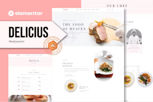 Delicius – 餐厅 Elementor 模板套件