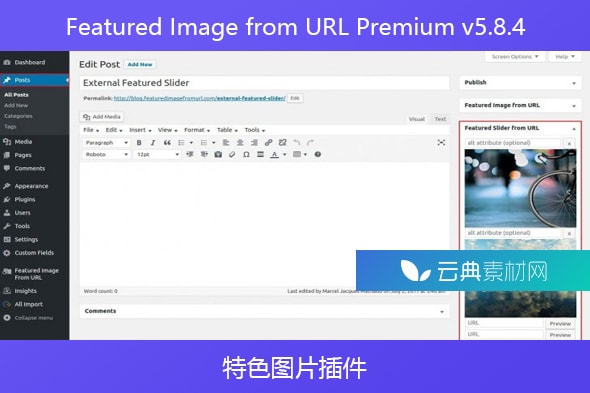 Featured Image from URL Premium v5.8.4 – 特色图片插件