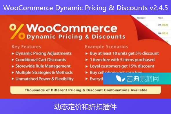 WooCommerce Dynamic Pricing & Discounts v2.4.5 – 动态定价和折扣插件