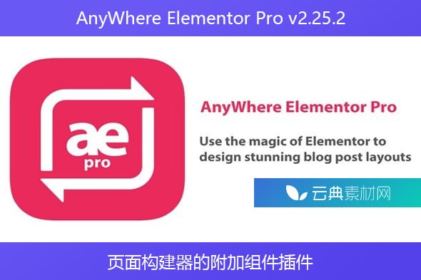 AnyWhere Elementor Pro v2.25.2 – 页面构建器的附加组件插件