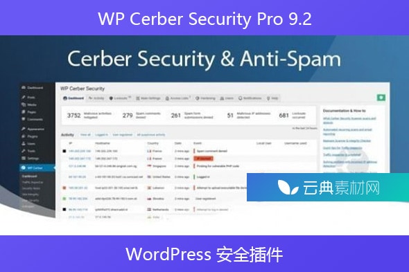 WP Cerber Security Pro 9.2 – WordPress 安全插件