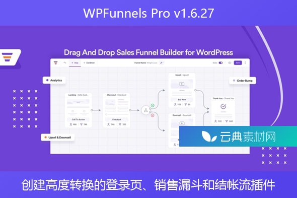 WPFunnels Pro v1.6.27 – 创建高度转换的登录页、销售漏斗和结帐流插件