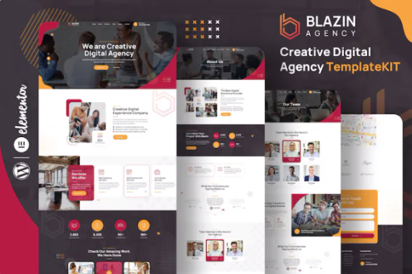 Blazin – Creative Digital Agency Elementor 模板套件