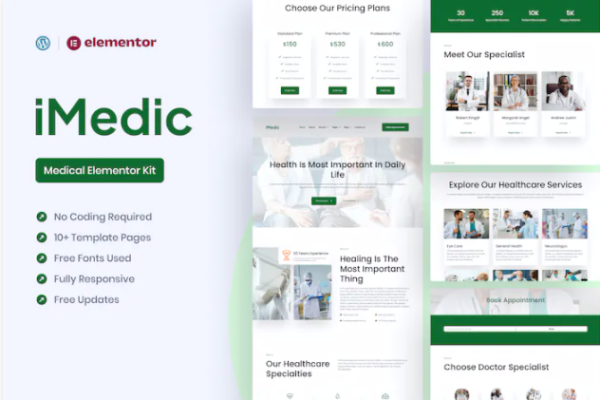 Medicly – 医疗 Elementor Pro 模板套件