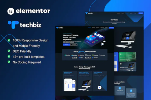 TechBiz – 科技公司 Elementor Pro 模板套件