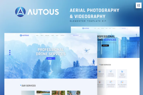 Autous – 航拍和摄像 Elementor 模板套件
