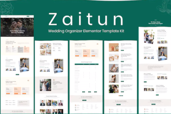 Zaitun – 婚礼组织者 Elementor 模板套件