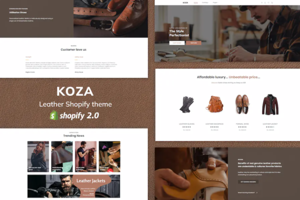 Koza – Leather Market Premium Shopify 主题