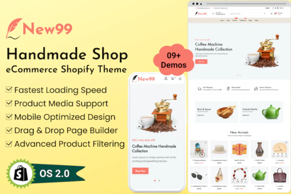 New99 – Handmade Shop 电子商务 Shopify 主题