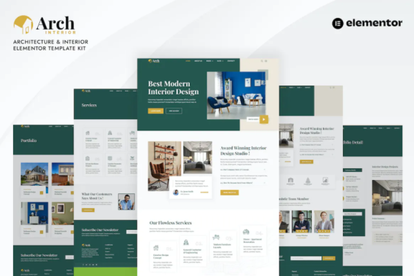 Archinterior – 建筑与室内 Elementor Pro 模板套件