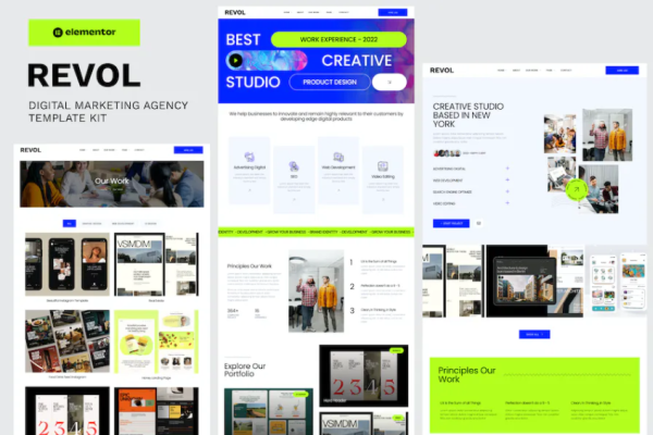 Revol – 数字营销机构 Elementor 模板套件