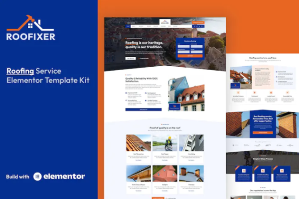 Roofixer-屋顶服务Elementor Pro模板套件