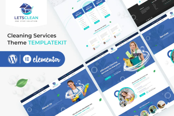 LetsClean – 清洁服务 Elementor 模板套件