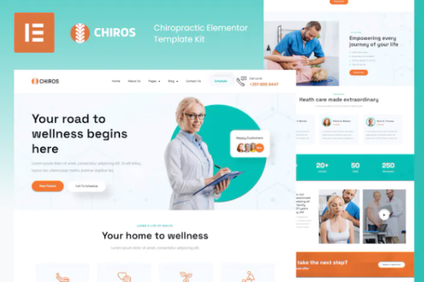 Chiros – 脊椎按摩疗法 Elementor 模板套件