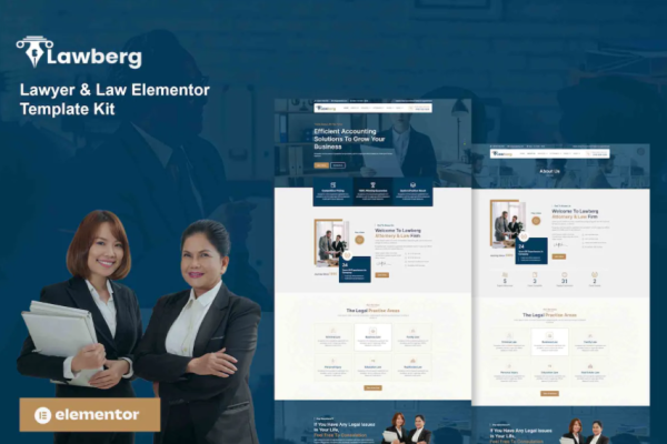 Lawberg – 律师和法律事务所 Elementor 模板套件
